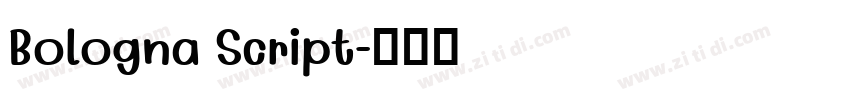 Bologna Script字体转换